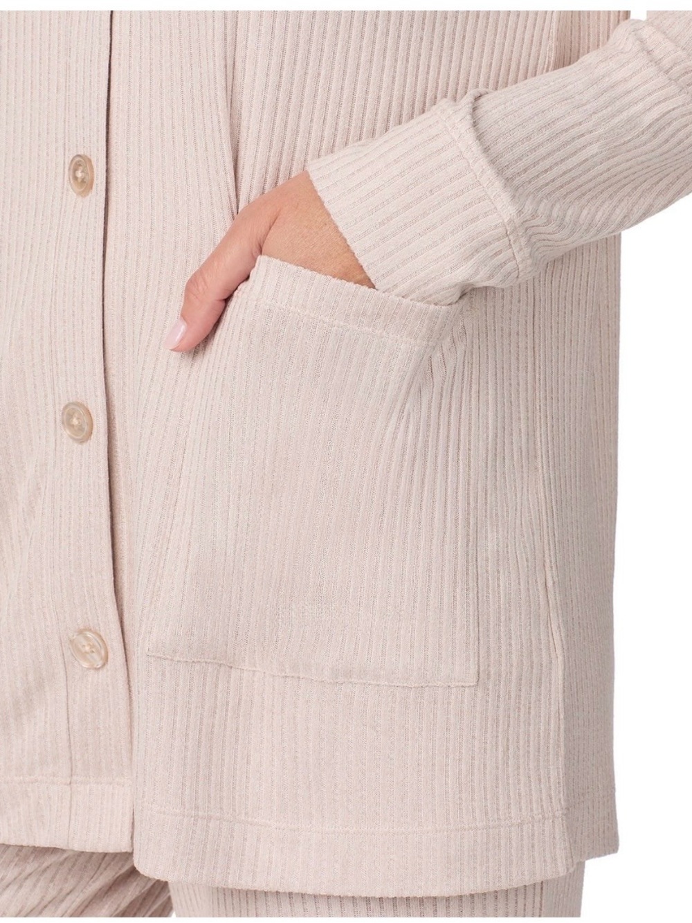 Cuddl Duds Cream 3-Piece Pajama Set - Picture 9 of 10